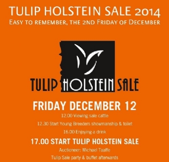 DECEMBER 12 AND 13: TULIP HOLSTEIN SALE & HOLLAND HOLSTEIN SHOW 2014